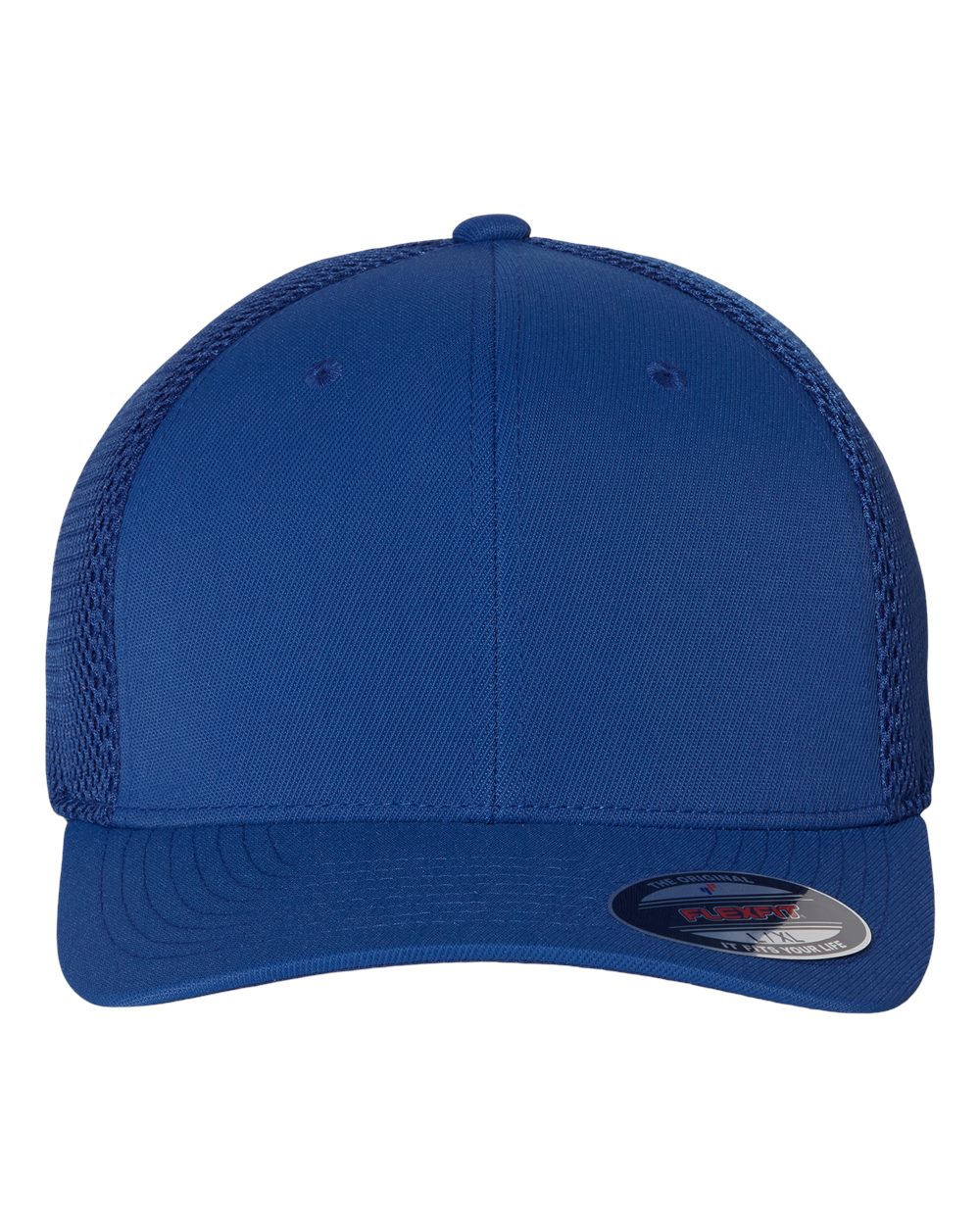 Front View of Royal Blue Ultrafiber Mesh Cap - 6533