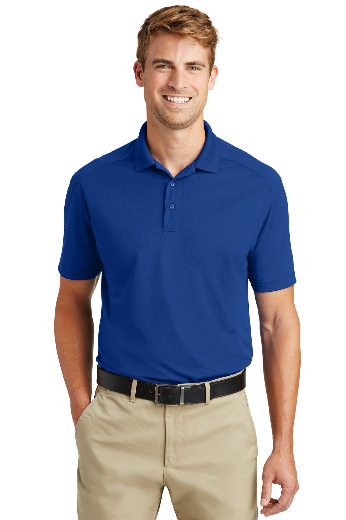 Front View of Royal CornerStone Select Lightweight Snag-Proof Polo. CS418