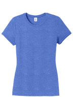 Front View of Royal Frost District Women's Perfect Tri Tee. DM130L