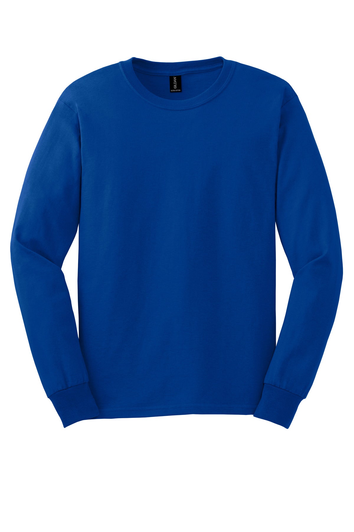 Front View of Royal Gildan - Ultra Cotton 100% US Cotton Long Sleeve T-Shirt. G2400