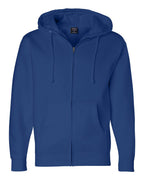 Front View of Royal Heavyweight Full-Zip Hooded Sweatshirt - IND4000Z