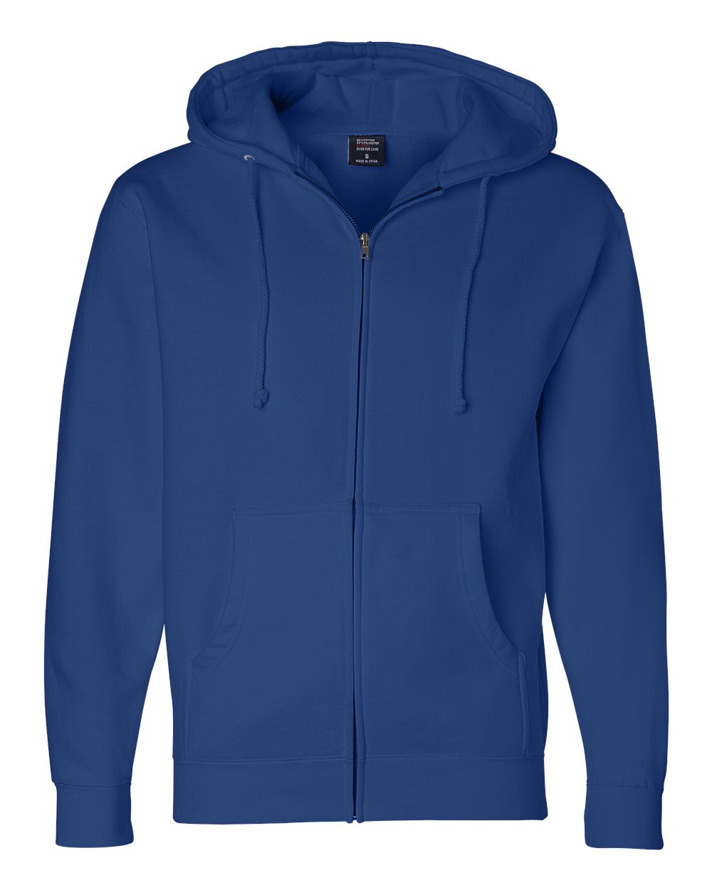 Front View of Royal Heavyweight Full-Zip Hooded Sweatshirt - IND4000Z