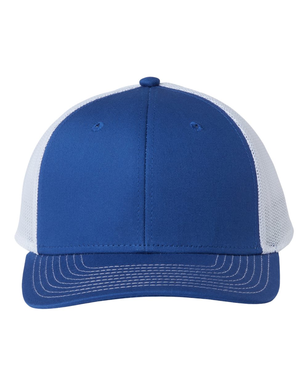 Front View of Royal/ White Everyday Trucker Cap - GB452E