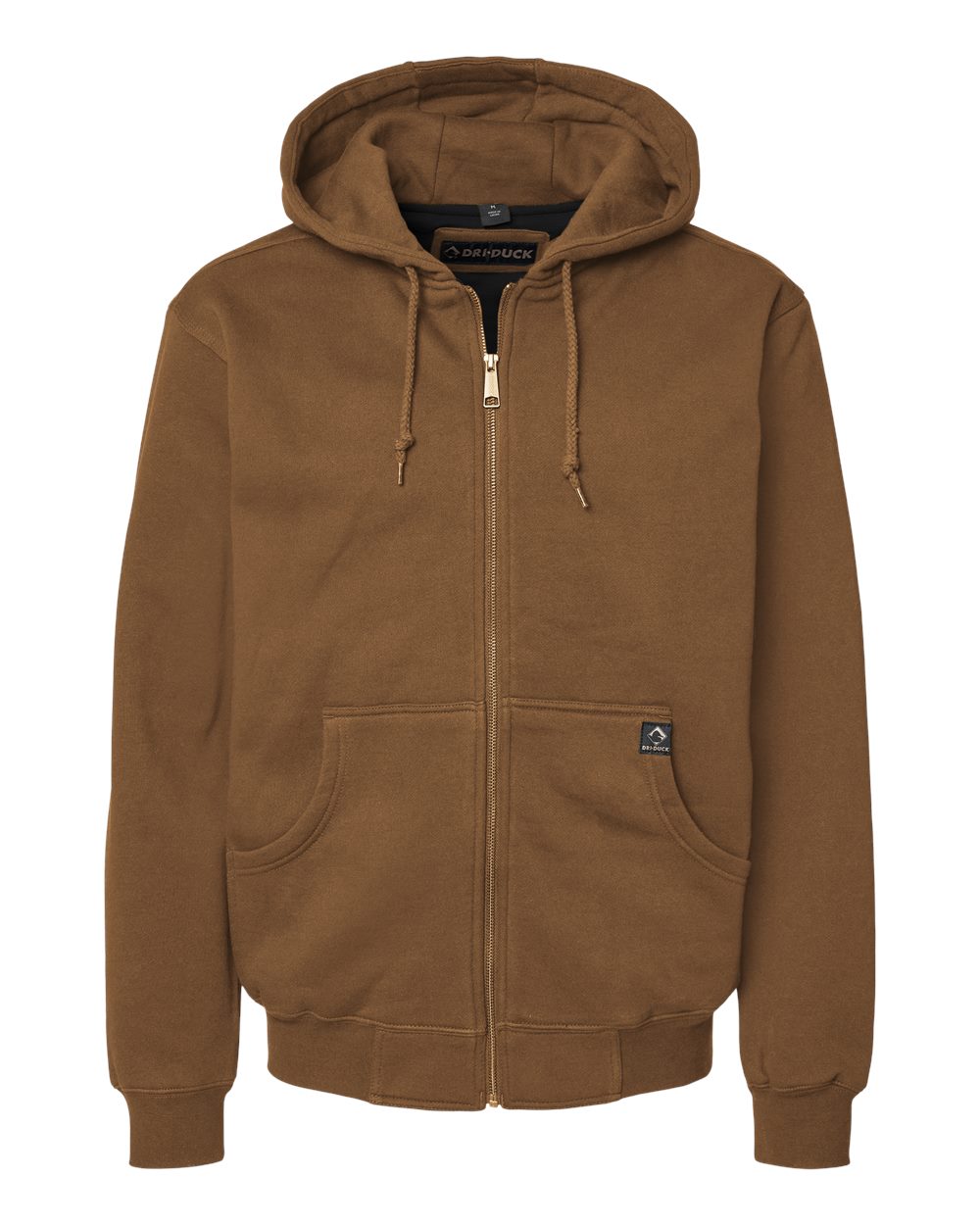 Front View of Saddle Crossfire Heavyweight Power Fleece Hooded Jacket with Thermal Lining - 7033