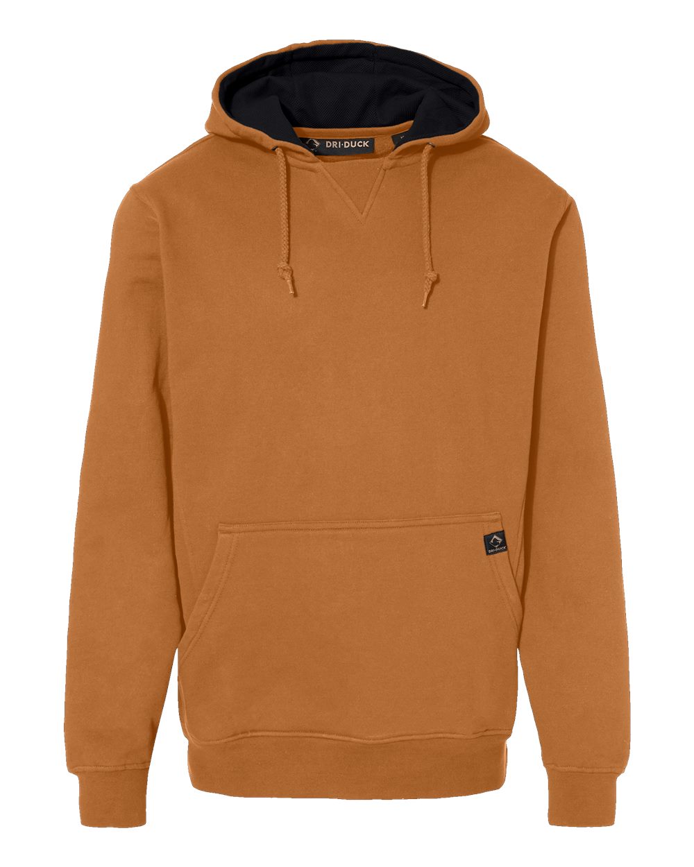 Front View of Saddle Woodland Fleece Hooded Pullover - 7035