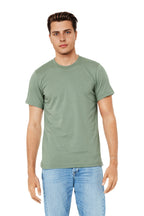 Front View of Sage BELLA+CANVAS Unisex Jersey Short Sleeve Tee. BC3001