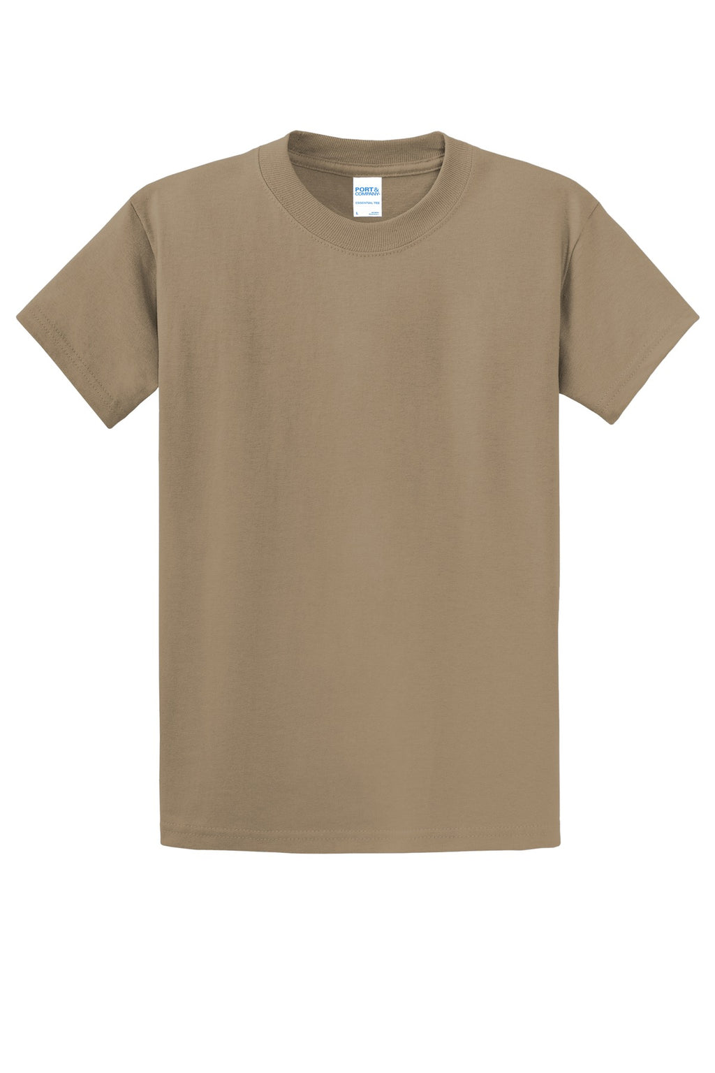 Front View of Sand Port & Co Essential Tee. PC61