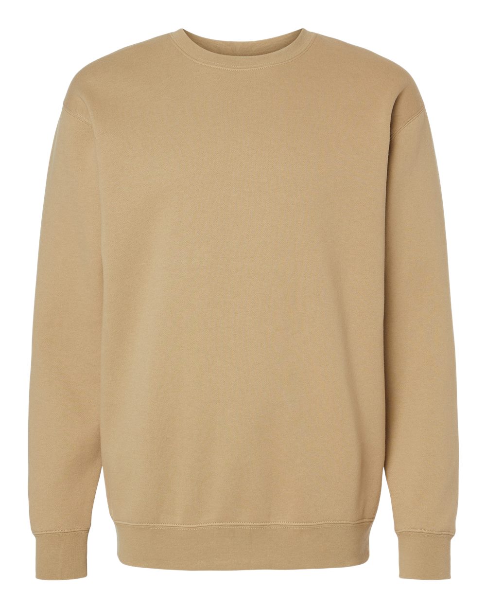 Front View of Sandstone Heavyweight Crewneck Sweatshirt - IND3000