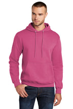 Front View of Sangria Port & Co Core Fleece Pullover Hooded Sweatshirt. PC78H