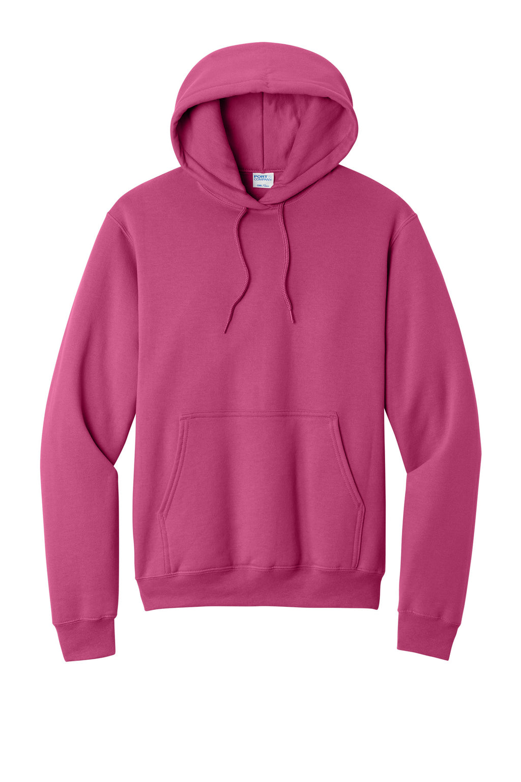 Front View of Sangria Port & Co Core Fleece Pullover Hooded Sweatshirt. PC78H
