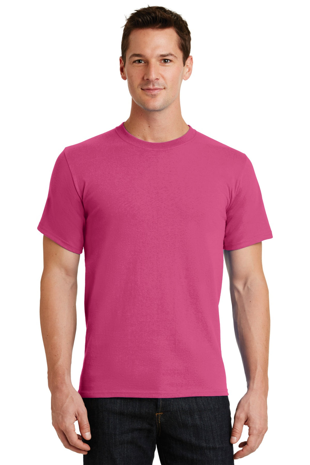 Front View of Sangria Port & Co Essential Tee. PC61