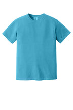 Front View of Sapphire COMFORT COLORS Heavyweight Ring Spun Tee. 1717