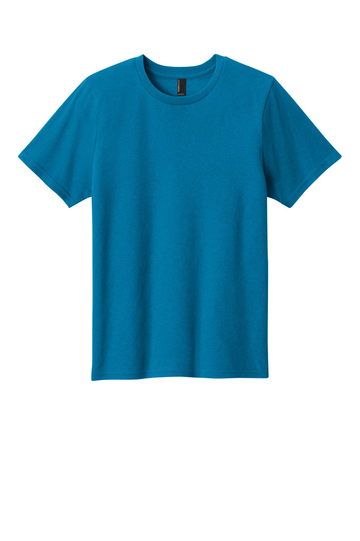 Front View of Sapphire Port & Co Youth Easy Cotton Tee PC43Y