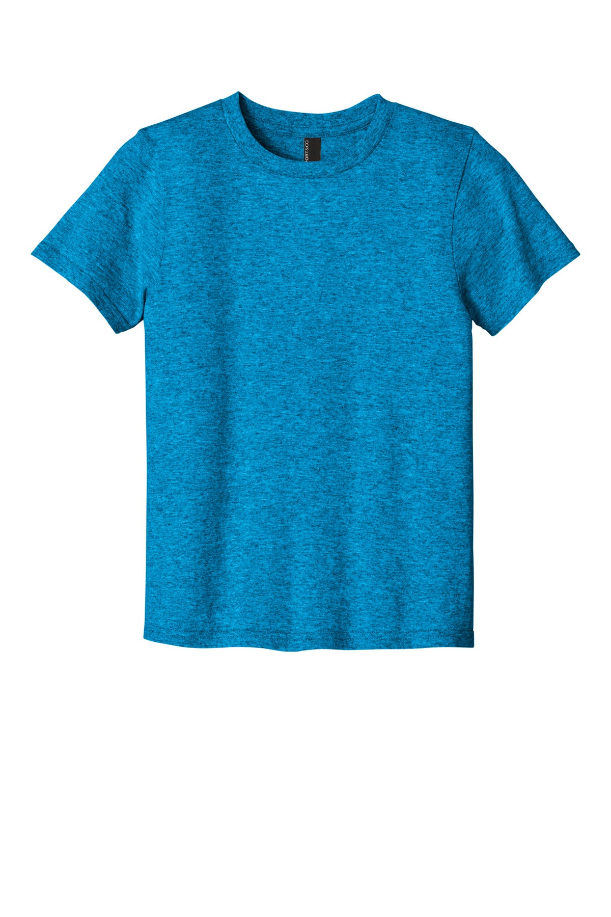 Front View of SapphireHt Port & Co Youth Easy Cotton Tee PC43Y