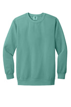 Front View of Seafoam COMFORT COLORS Ring Spun Crewneck Sweatshirt. 1566