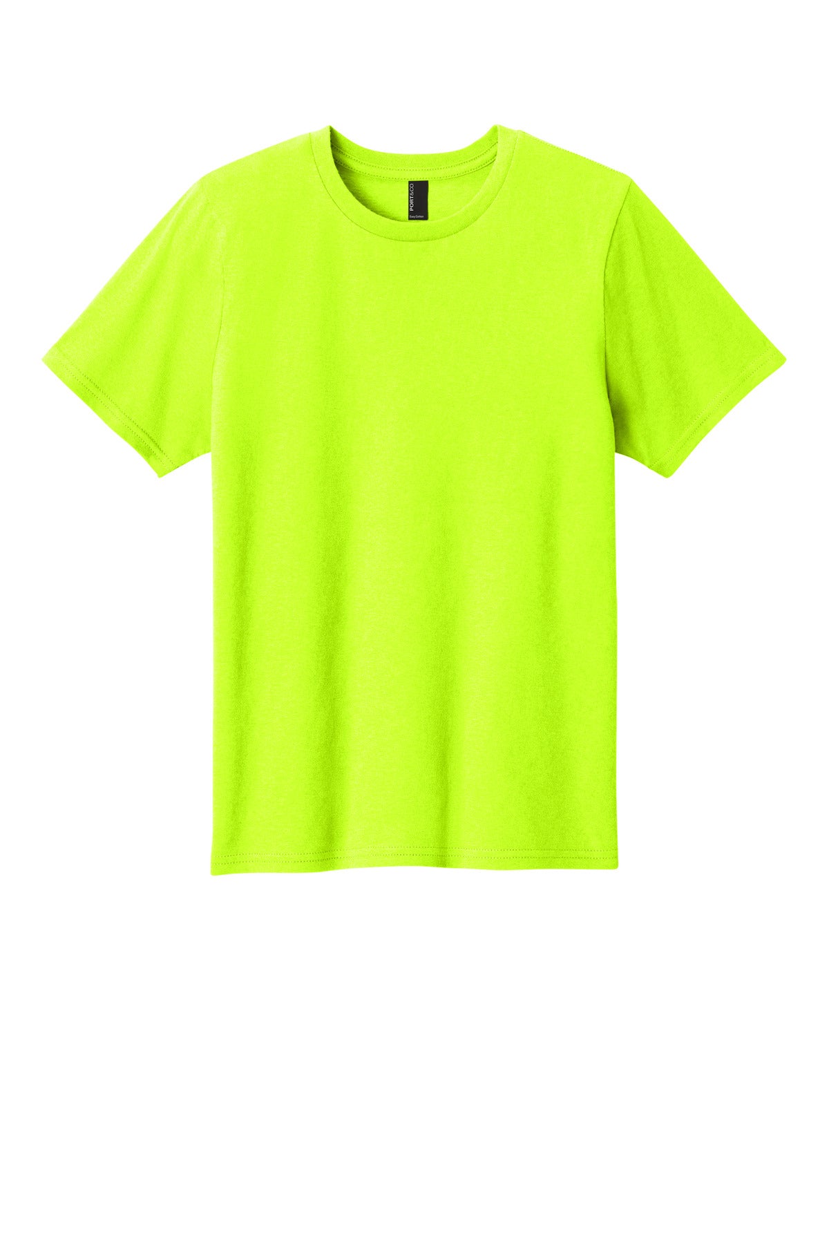 Front View of SftyGrn Port & Co Youth Easy Cotton Tee PC43Y
