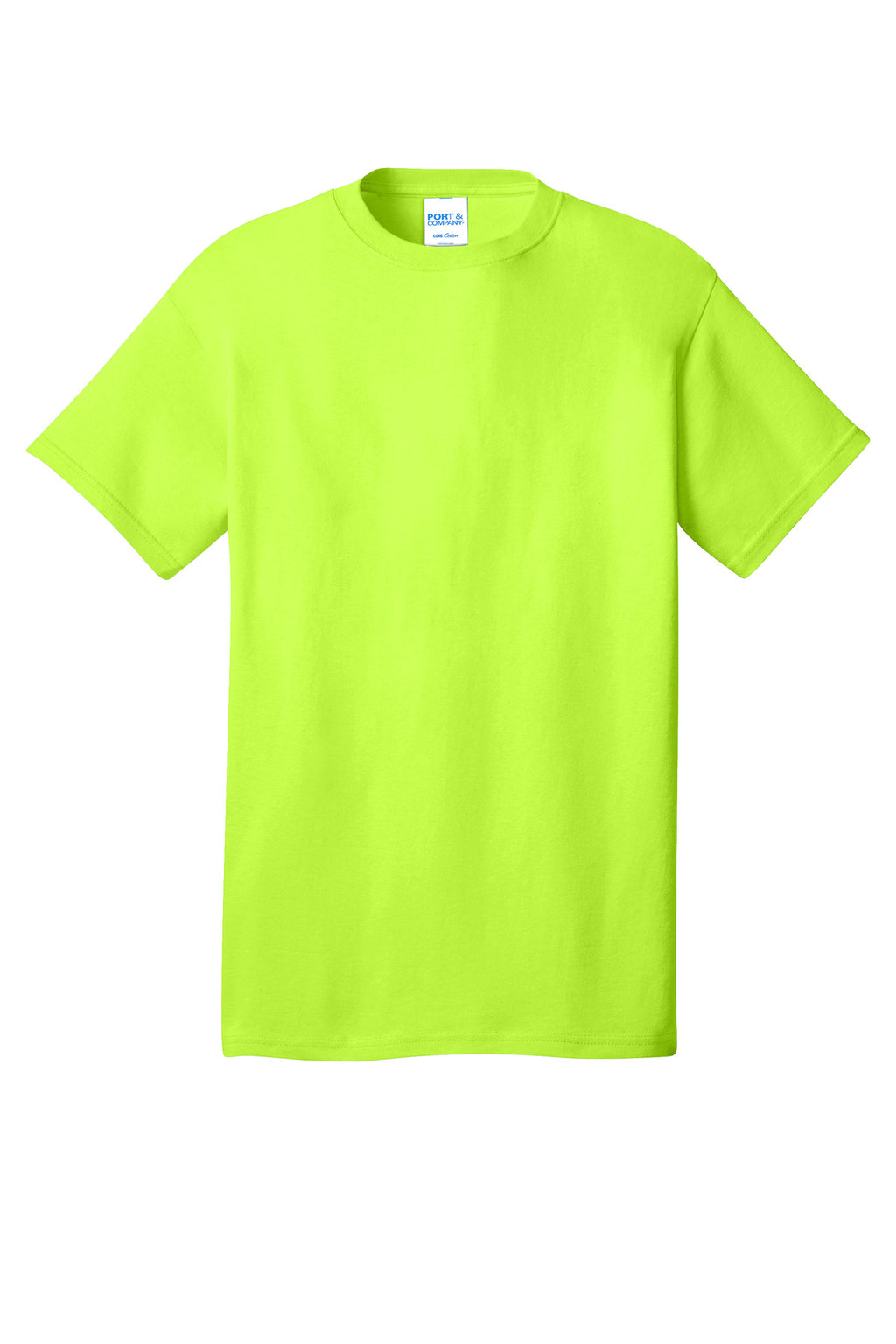 Front View of SGreen Port & Co Core Cotton Tee. PC54