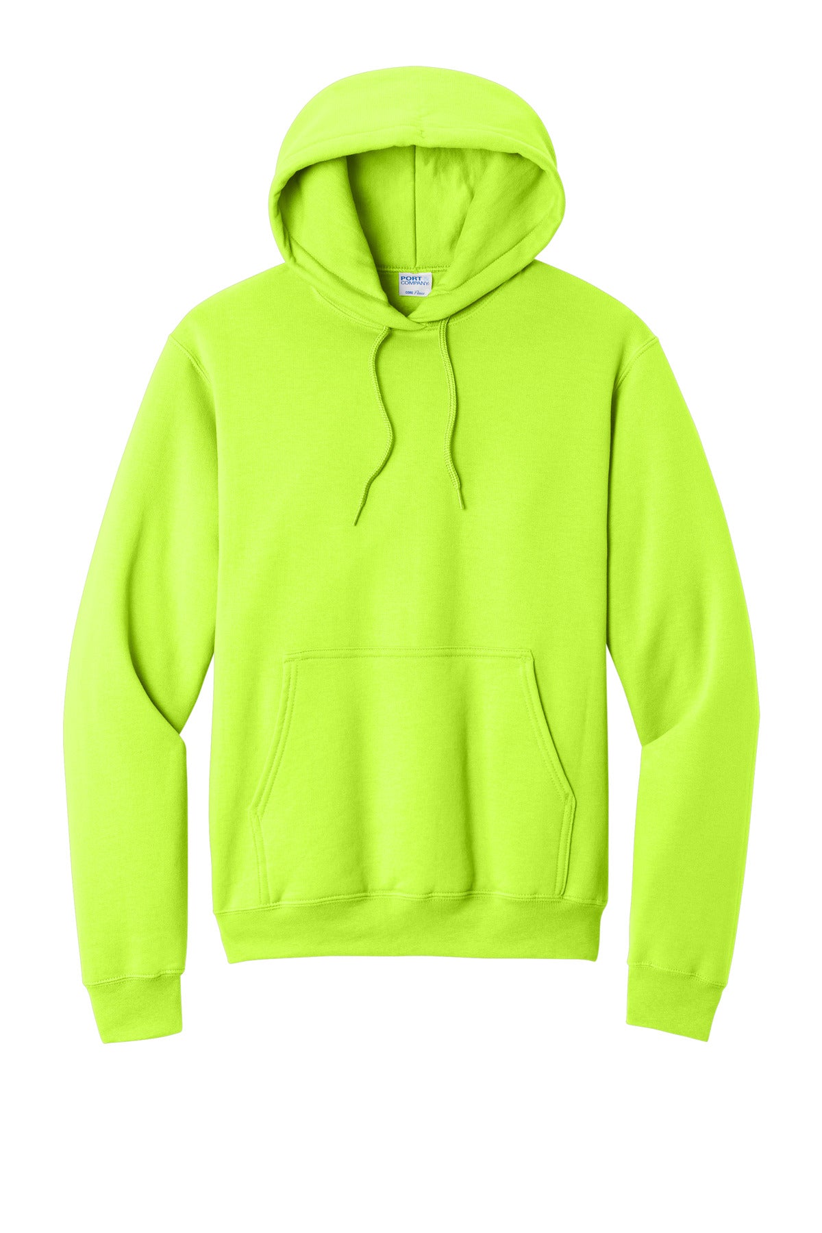 Front View of SGreen Port & Co Core Fleece Pullover Hooded Sweatshirt. PC78H