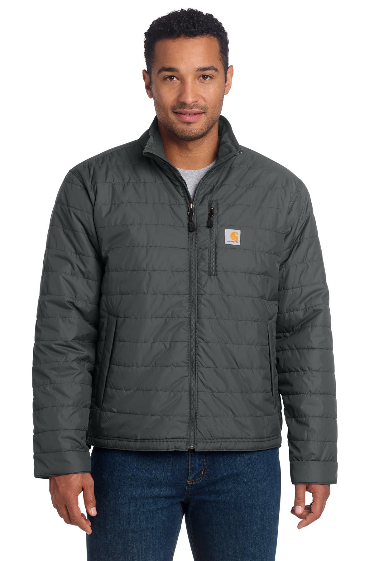 Front View of Shadow Grey Carhartt Gilliam Jacket. CT102208