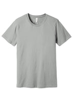 Front View of Silver BELLA+CANVAS Unisex Jersey Short Sleeve Tee. BC3001
