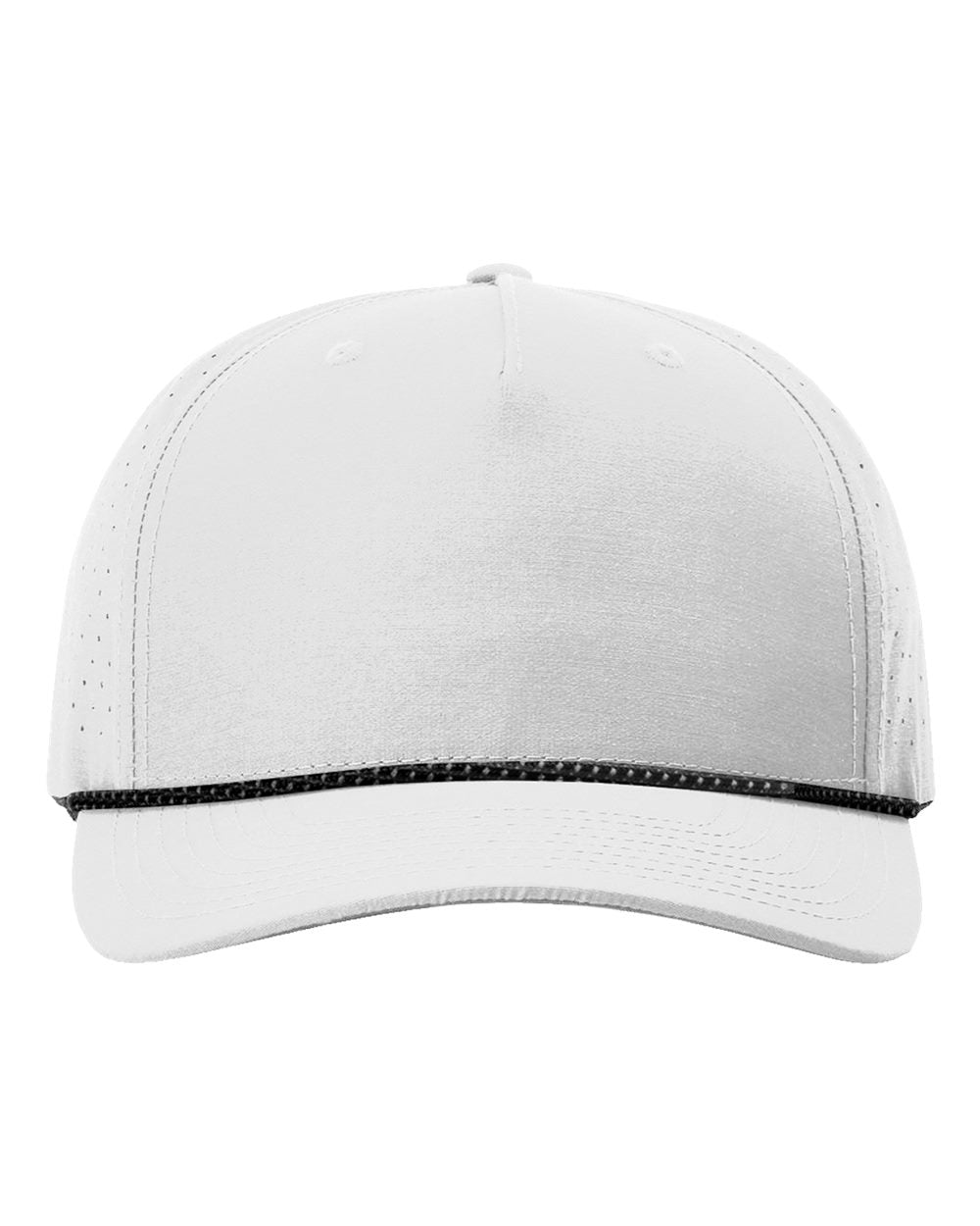 Front View of Silver/ Black-Silver Laser Perf Performance Rope Cap - 355