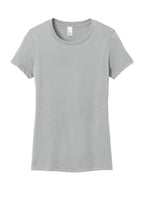 Front View of Silver District Women's Perfect Weight Tee. DM104L