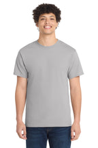 Front View of Silver Port & Co Core Cotton Tee. PC54