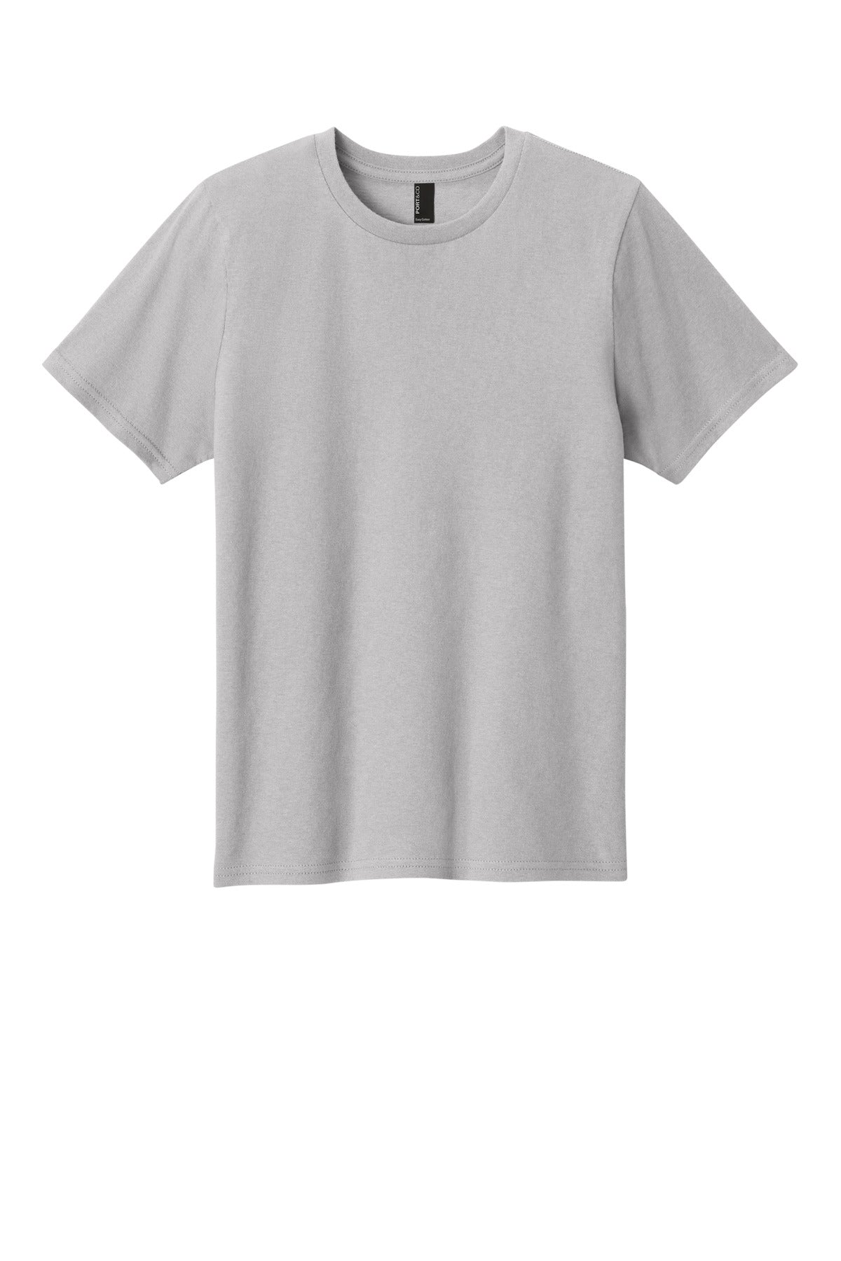 Front View of Silver Port & Co Youth Easy Cotton Tee PC43Y