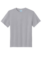 Front View of Silver Port & Co Youth Performance Tee. PC380Y