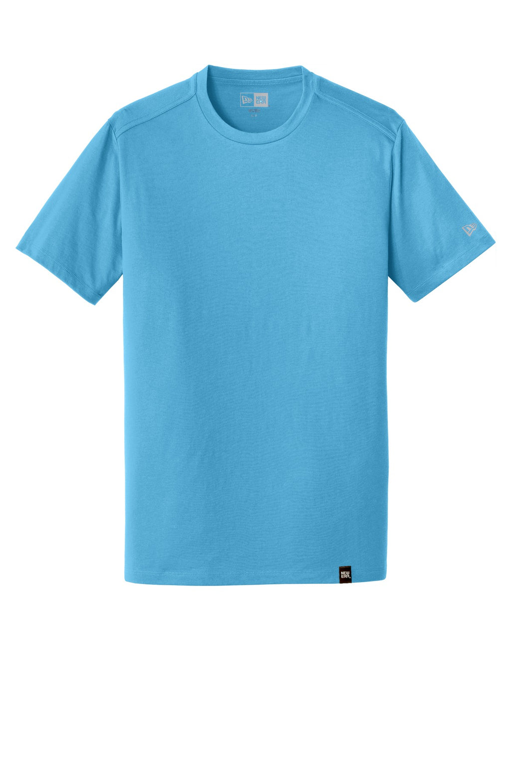 Front View of Sky Blue New Era Heritage Blend Crew Tee. NEA100