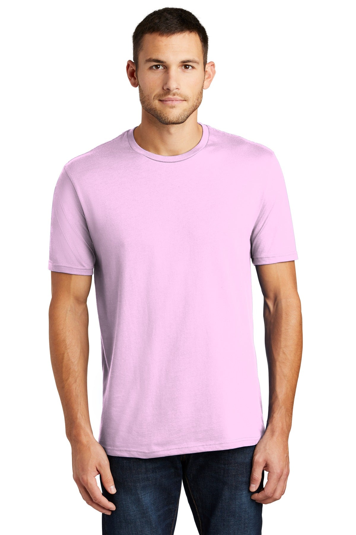 Front View of Soft Purple District Perfect Weight Tee. DT104