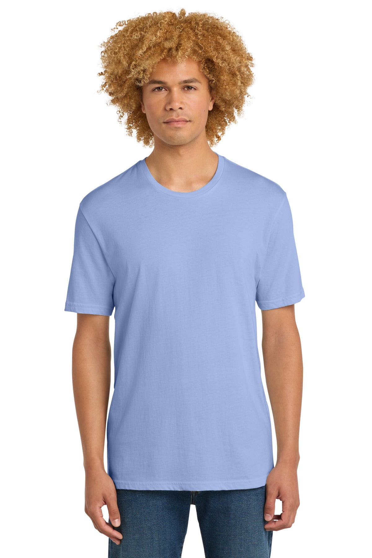 Front View of SoftLilac District Perfect Weight Tee. DT104