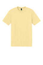 Front View of SoftYellow District Perfect Tri Tee. DM130