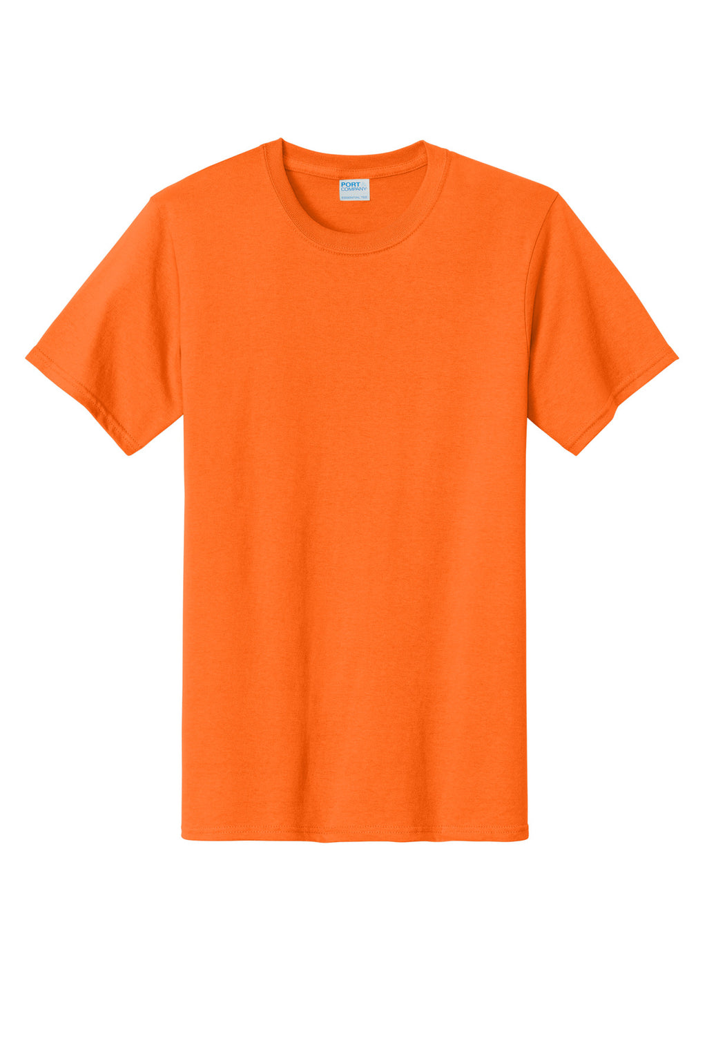 Front View of SOrange Port & Co Essential Tee. PC61