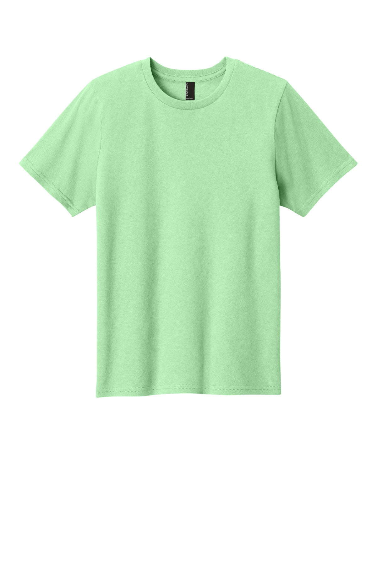 Front View of Spearmint Port & Co Youth Easy Cotton Tee PC43Y