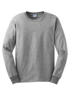Front View of Sport Gray Gildan - Ultra Cotton 100% US Cotton Long Sleeve T-Shirt. G2400