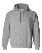 Front View of Sport Grey DryBlend® Hooded Sweatshirt - 12500
