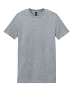 Front View of Sports Grey Gildan Softstyle T-Shirt. 64000