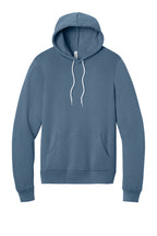 Front View of SteelBlue BELLA+CANVAS Unisex Sponge Fleece Pullover Hoodie. BC3719