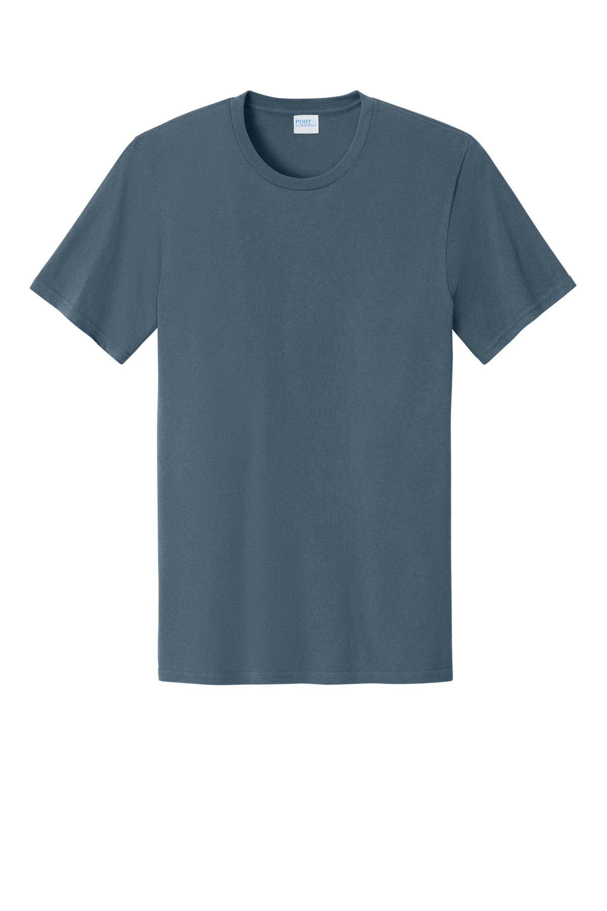 Front View of SteelBlue Port & Co Easy Cotton Tee PC43