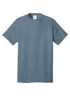 Front View of StnwshdBl Port & Co Core Cotton Tee. PC54