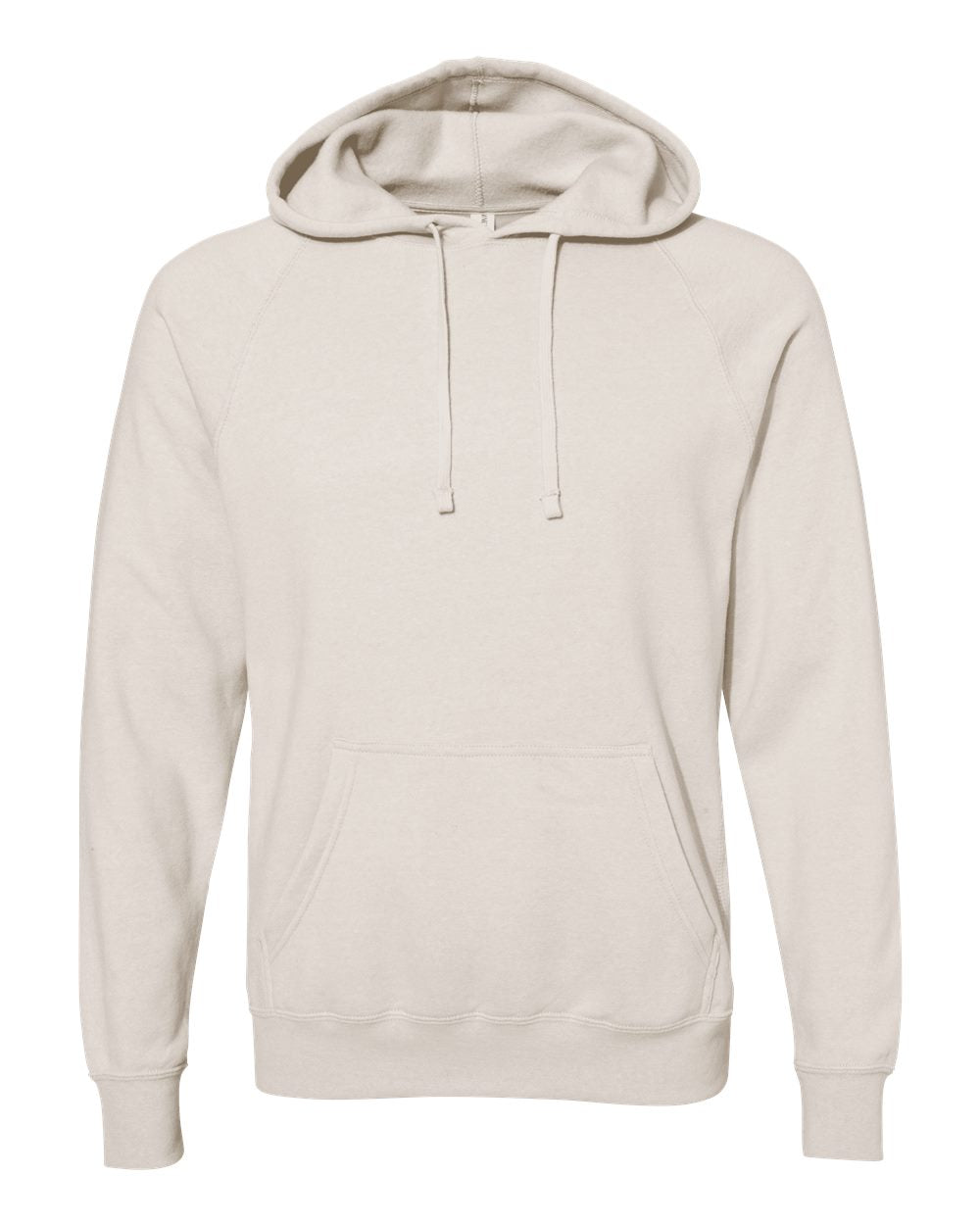 Front View of Stone Heather Special Blend Raglan Hooded Sweatshirt - PRM33SBP