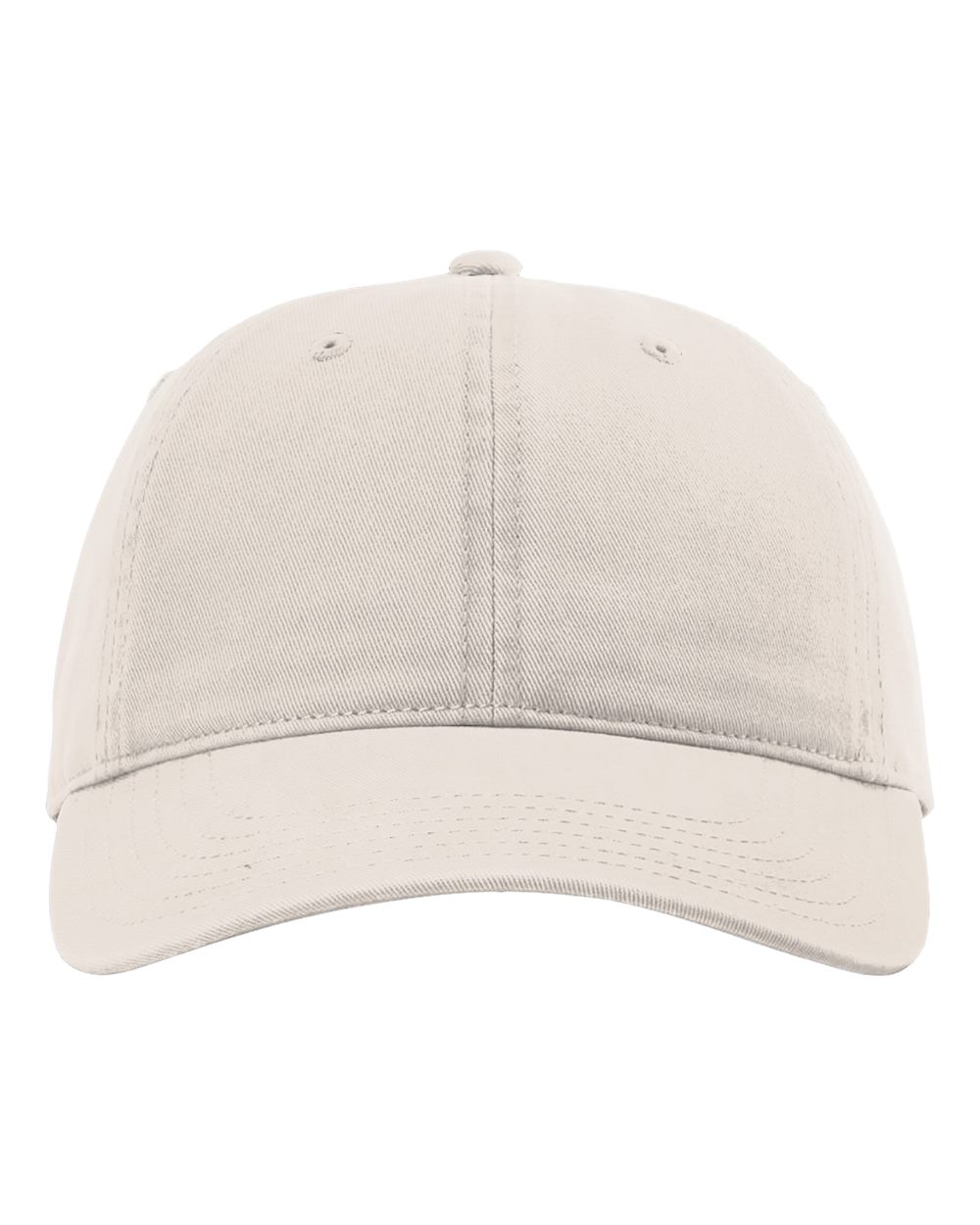 Front View of Stone Peach Twill Dad Hat - 326