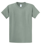 Front View of Stonewash Gree Port & Co Essential Tee. PC61