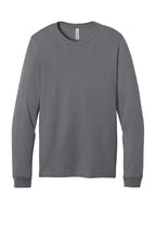 Front View of Storm BELLA+CANVAS Unisex Jersey Long Sleeve Tee. BC3501