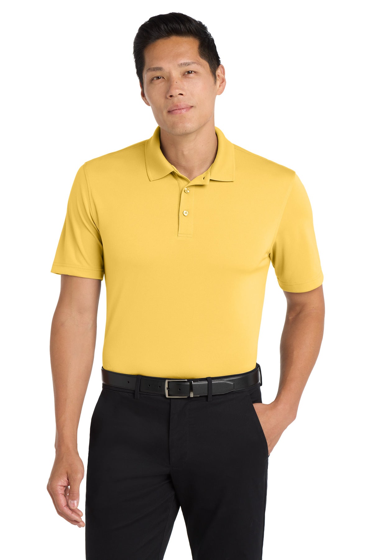Front View of Sunburst Yllw Port Authority Dry Zone UV Micro-Mesh Polo. K110