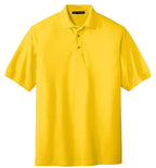 Front View of Sunflower Yllw Port Authority Silk Touch Polo K500