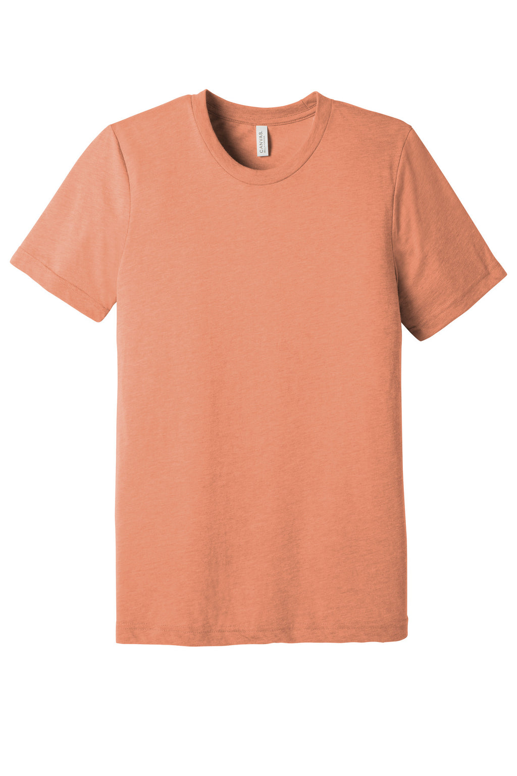 Front View of Sunset TB BELLA+CANVAS Unisex Triblend Short Sleeve Tee. BC3413