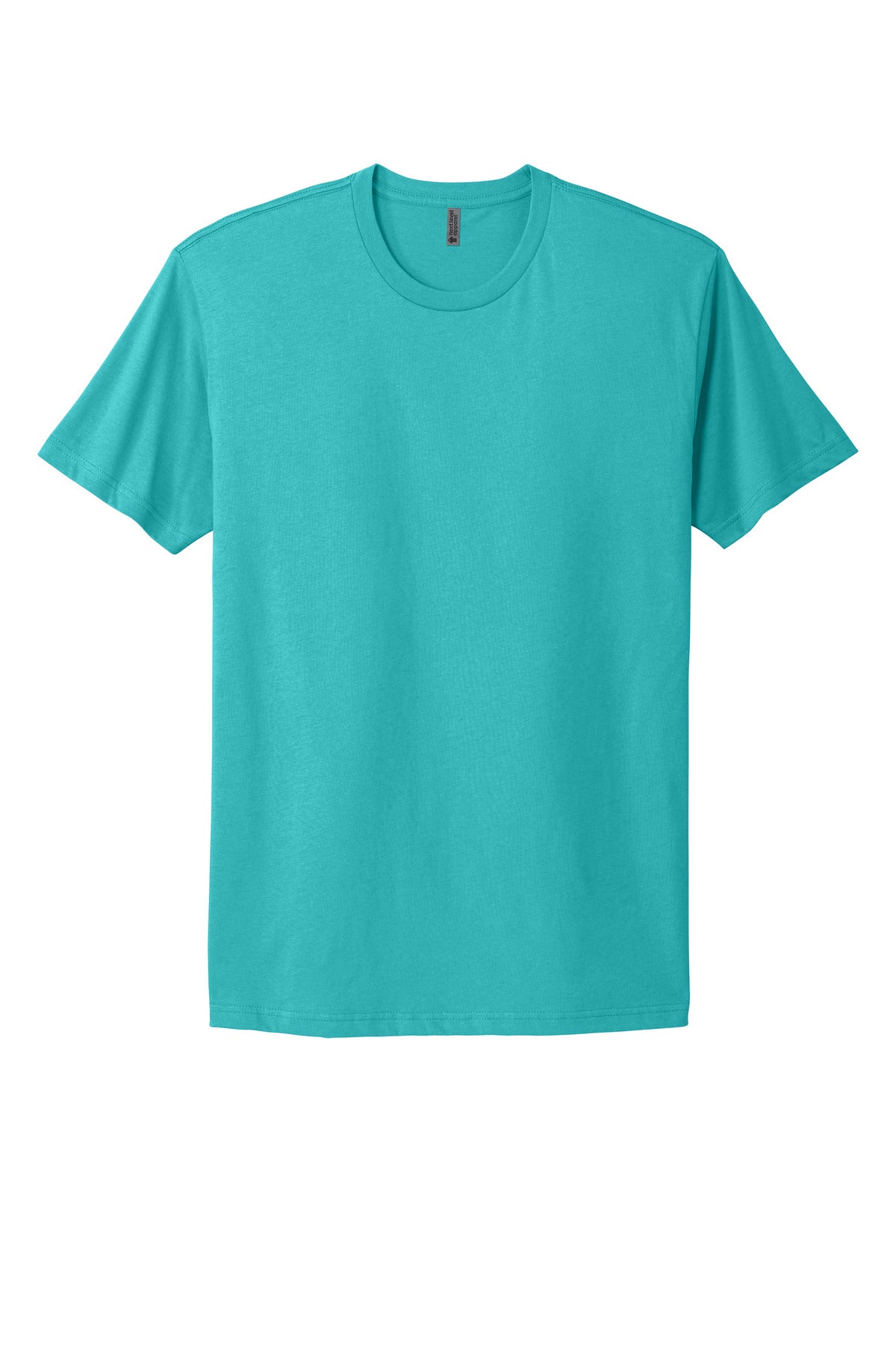 Front View of TahitiBlue Next Level Apparel Adult Cotton Tee. NL3600