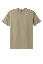 Front View of Tan Next Level Apparel Adult Cotton Tee. NL3600